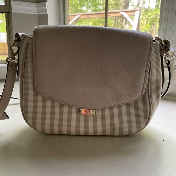 Kate Spade Handbag light Beige W/Beige Stripes Leather - Picture 3 of 16